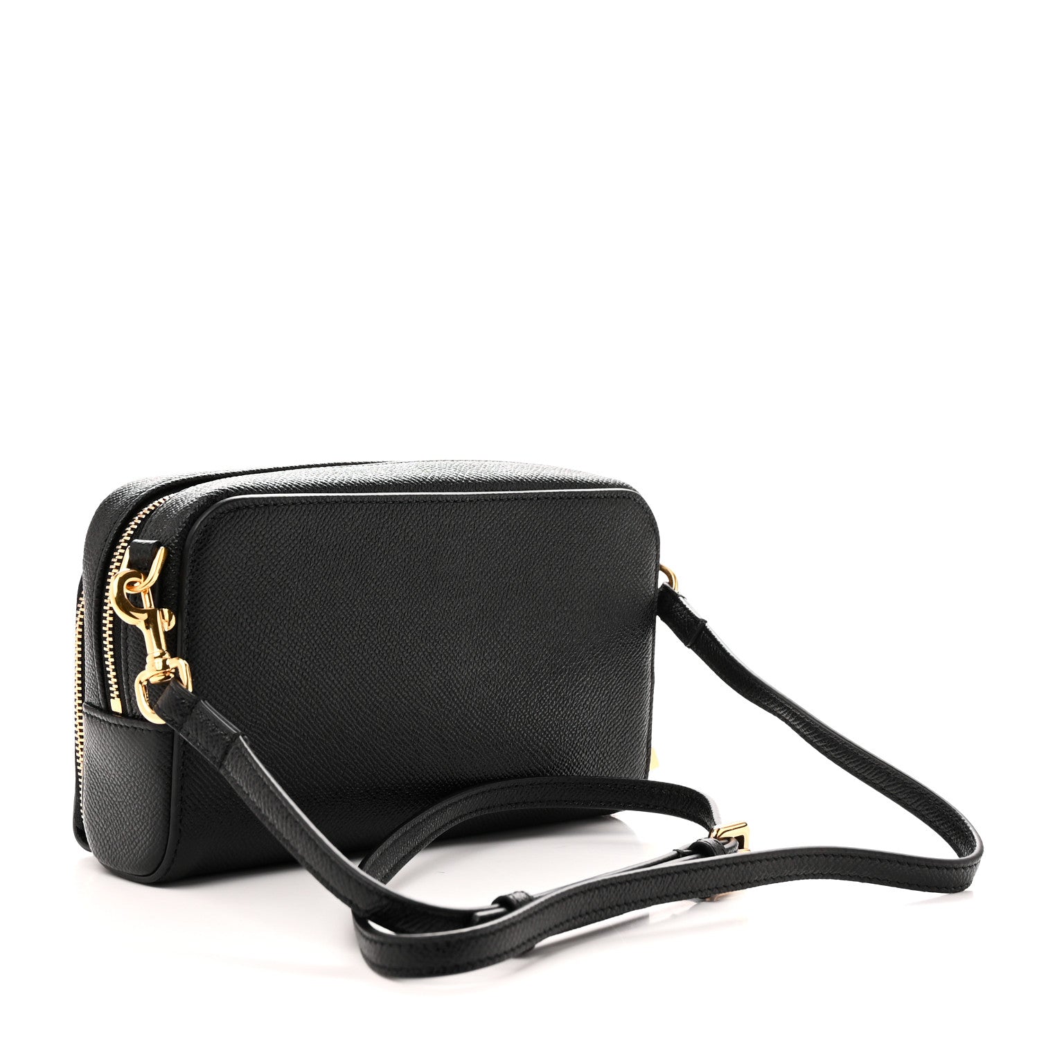 Christian Dior Grained Calfskin Caro Double Pouch Black 3 of 10