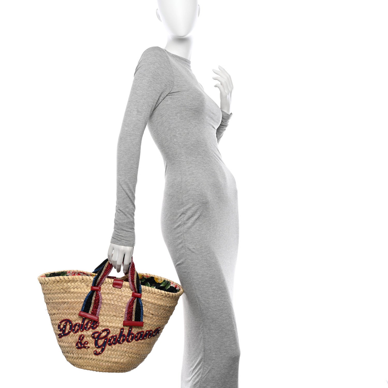Dolce & Gabbana DOLCE &amp; GABBANA Woven Raffia Kendra Logo Tote Multicolor 2 of 11