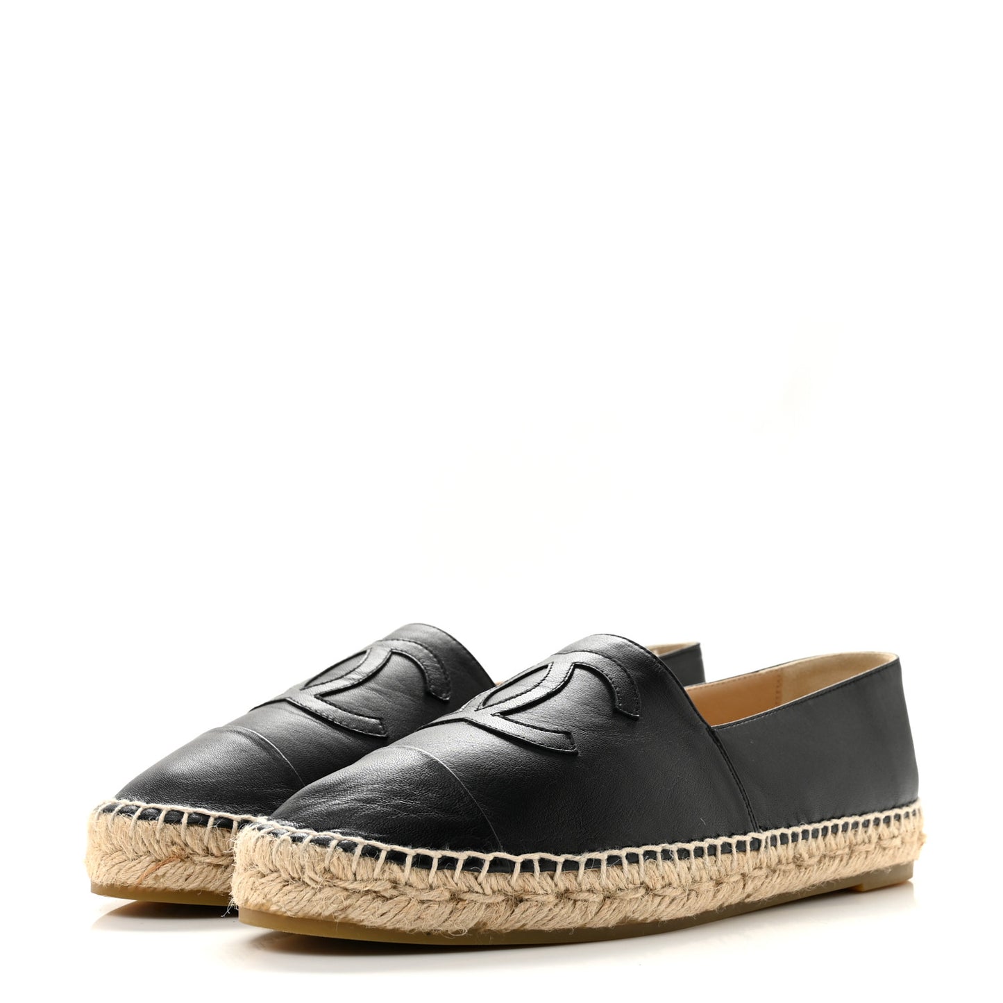 Lambskin CC Espadrilles 41 Black