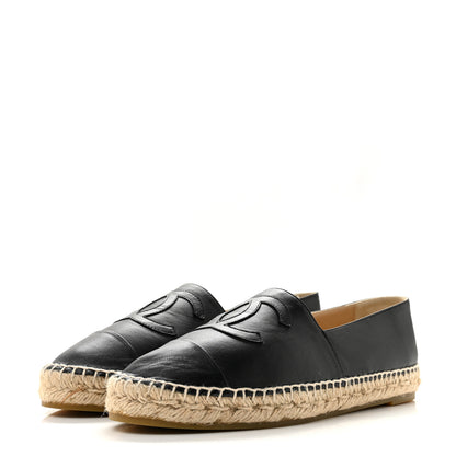 Chanel Lambskin CC Espadrilles 41 Black 4 of 9