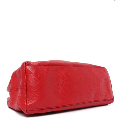 Gucci Pebbled Calfskin Medium Soho Chain Shoulder Bag Tabasco Red 4 of 12