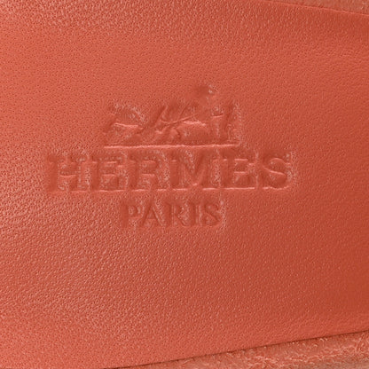 Hermes Suede Goatskin Crystal Oasis Sandals 37.5 Orange Joey 7 of 14