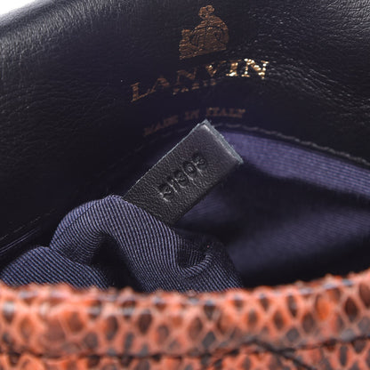 Lanvin Snakeskin Quilted Mini Happy Pop Crossbody Orange 7 of 10