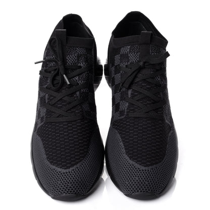Louis Vuitton Knit Damier Fastlane Sneakers 10.5 Graphite 5 of 11