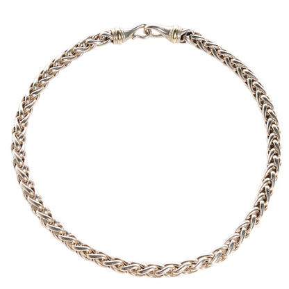 David Yurman 14K Yellow Gold Sterling Silver Wheat Chain Necklace 1 of 5
