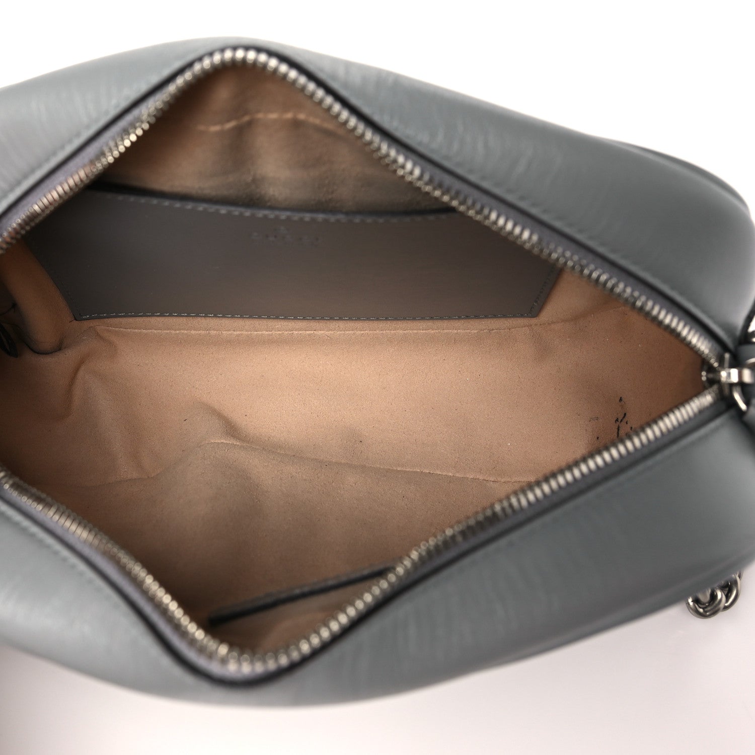 Gucci Calfskin Matelasse Aria Small GG Marmont Chain Shoulder Bag Deep Grey 5 of 11