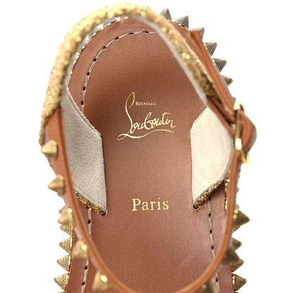 Christian Louboutin Specchio Cordorella Flat Sandals 36 Cuoio 7 of 8