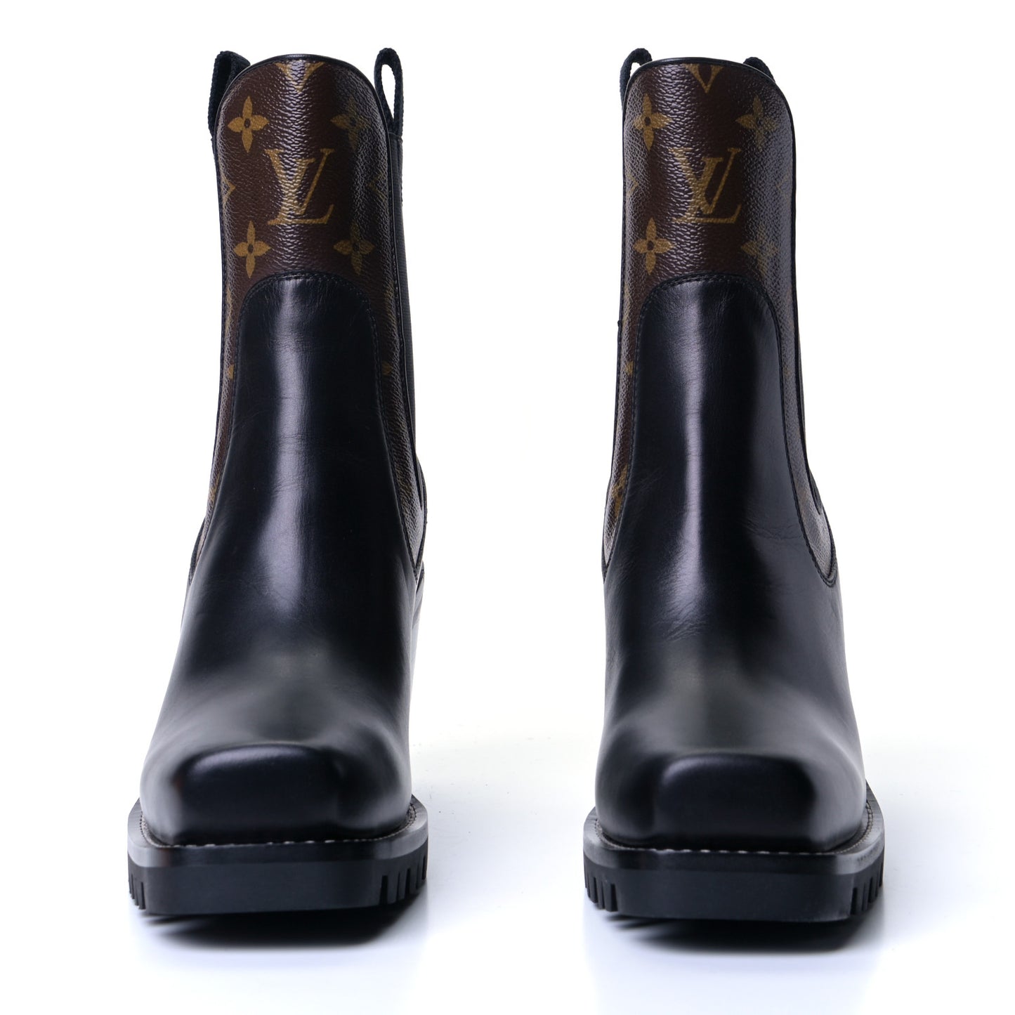 Patent Monogram Limitless Ankle Boots 40 Black
