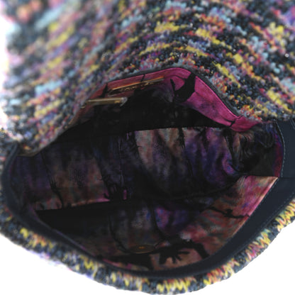 Chanel Tweed Quilted Medium Chanel 19 Flap Dark Multicolor 5 of 10