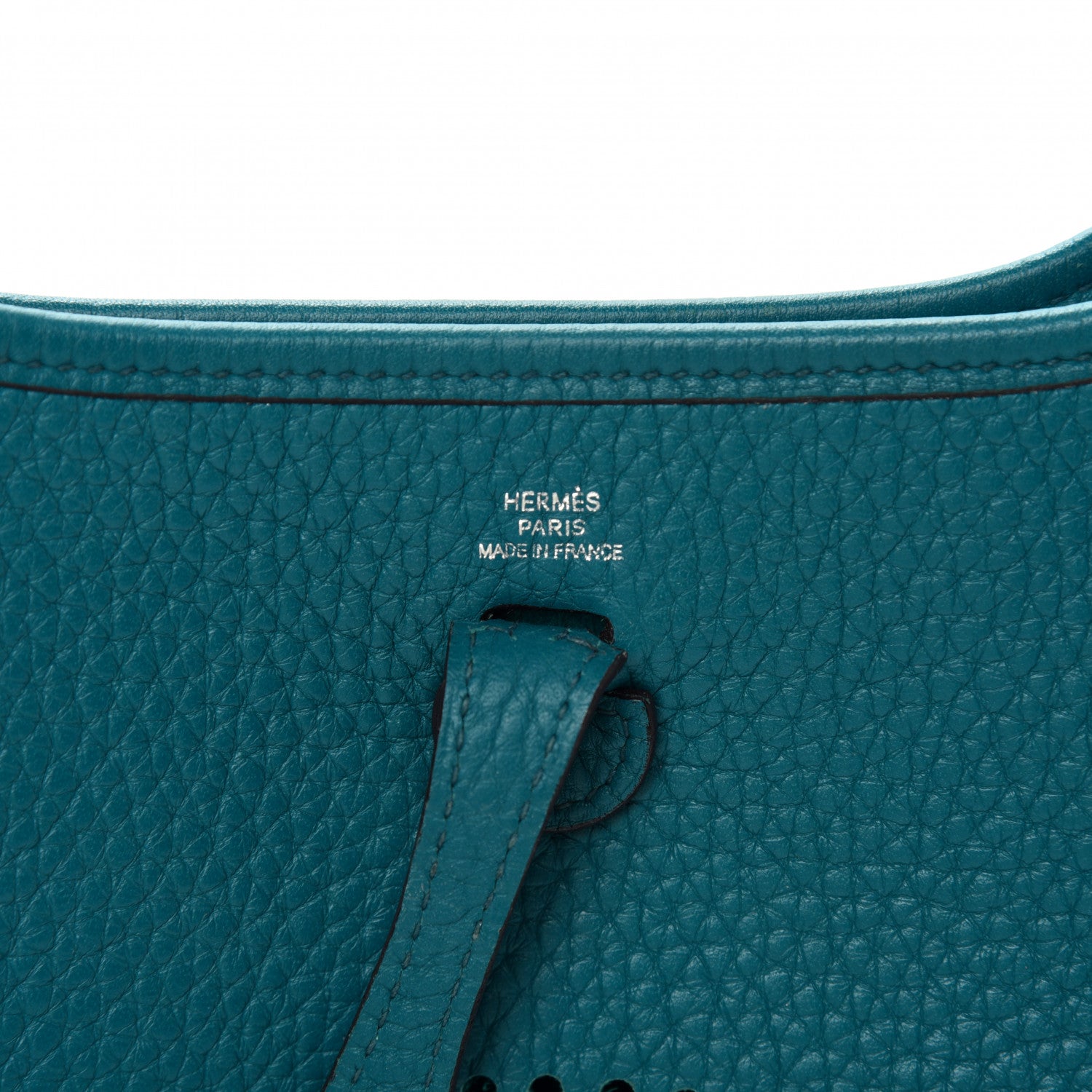 Hermes Taurillon Clemence Evelyne TPM Bleu Izmir 7 of 13