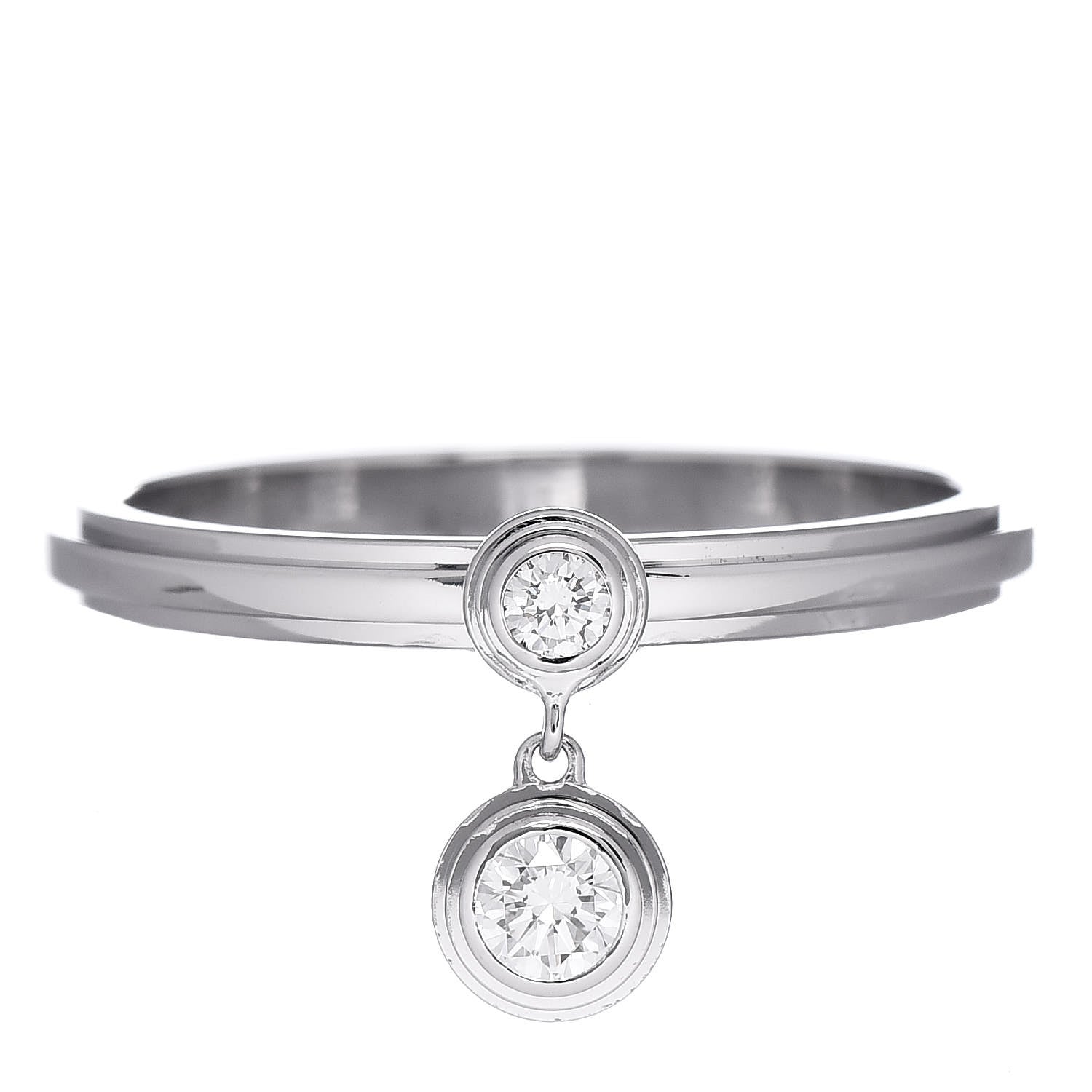 Cartier 18K White Gold Diamond D'Amour Heart Ring 50 5.25 1 of 5