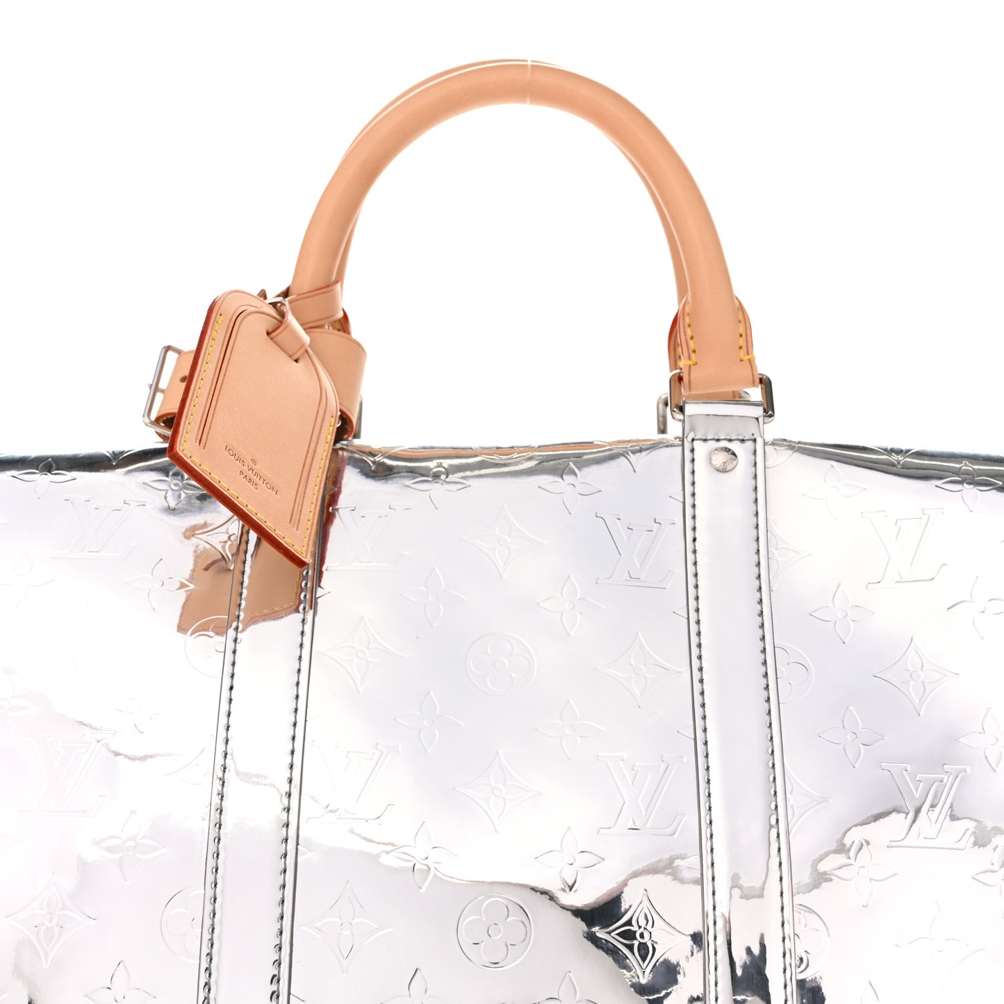 Monogram Mirror Keepall Bandouliere 50 Silver