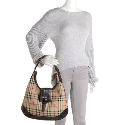 Burberry Haymarket Check Brooke Hobo Brown 2 of 8