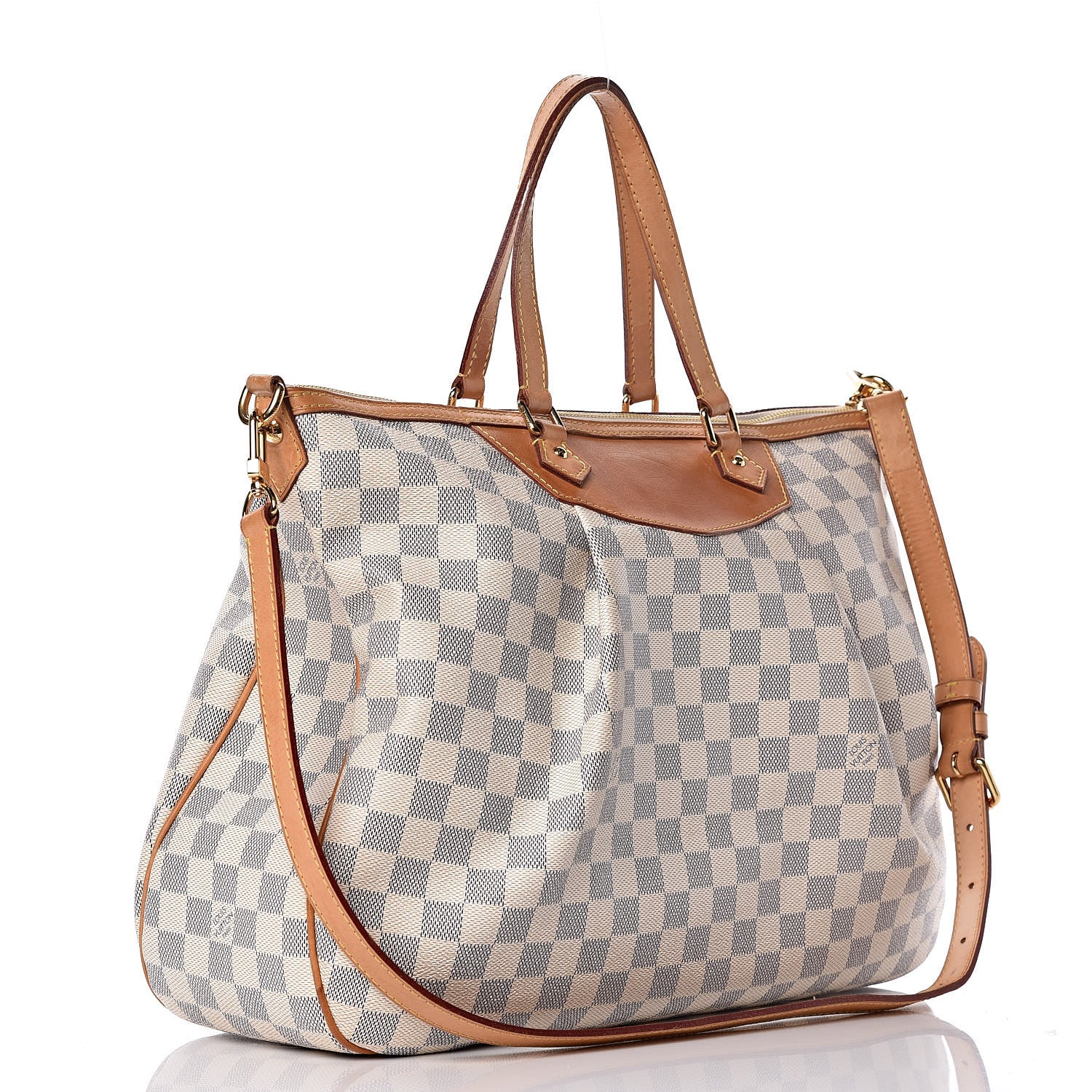 Louis Vuitton Damier Azur Siracusa GM 3 of 17