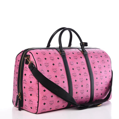 MCM Visetos Medium Traveler Weekender Bag Pink 4 of 8
