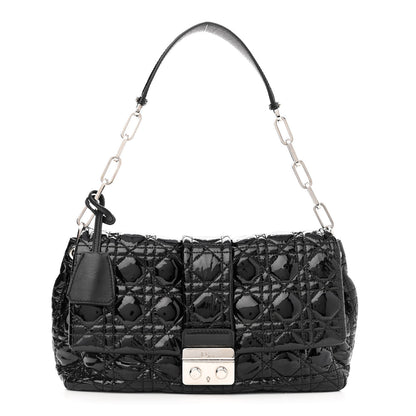 Christian Dior Patent Cannage New Lock Flap Black 1 of 19