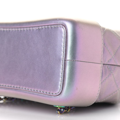 Chanel Iridescent Lambskin Calfskin Small Quilted Gabrielle Backpack Light Purple 9 of 11