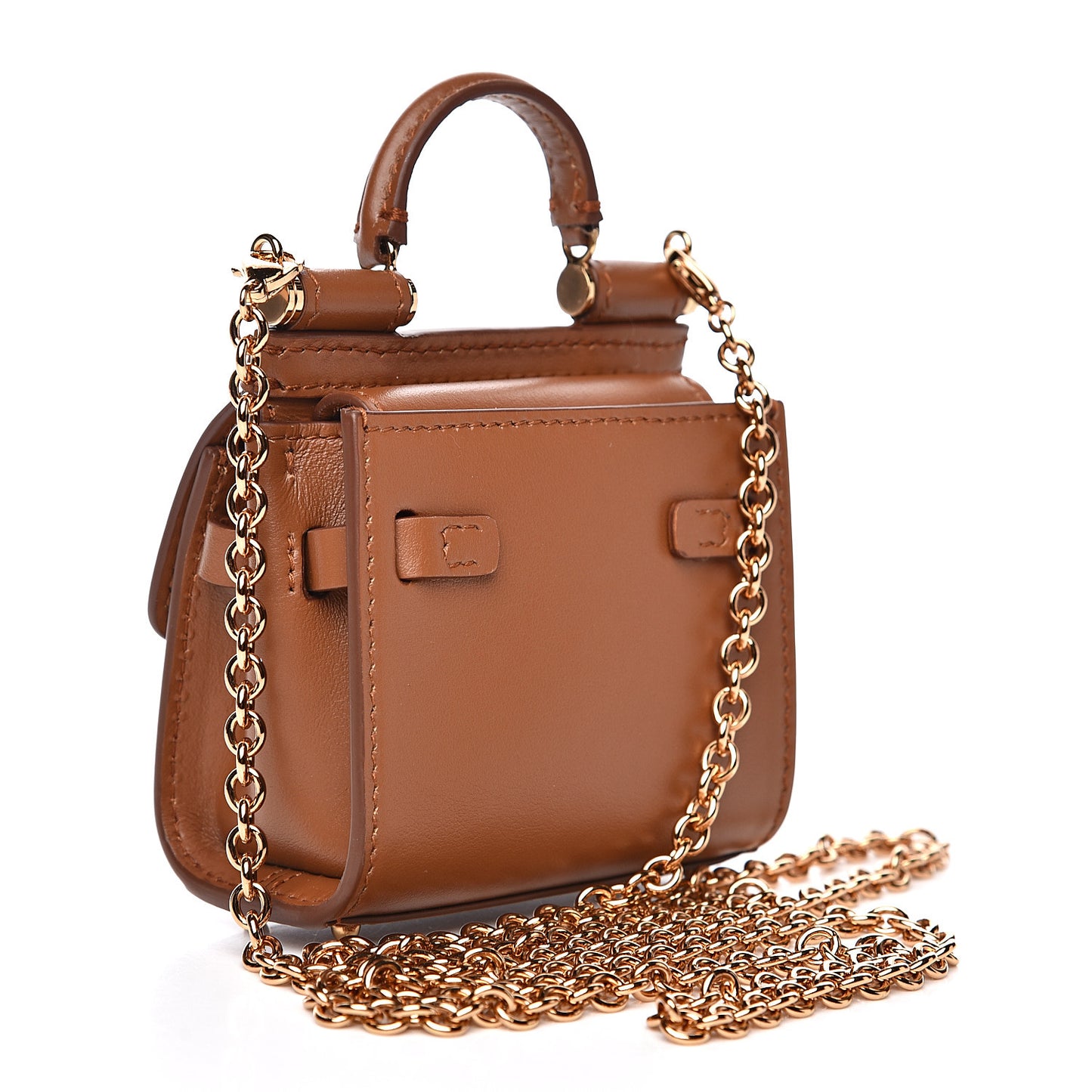Calfskin Micro 58 Miss Sicily Satchel Brown