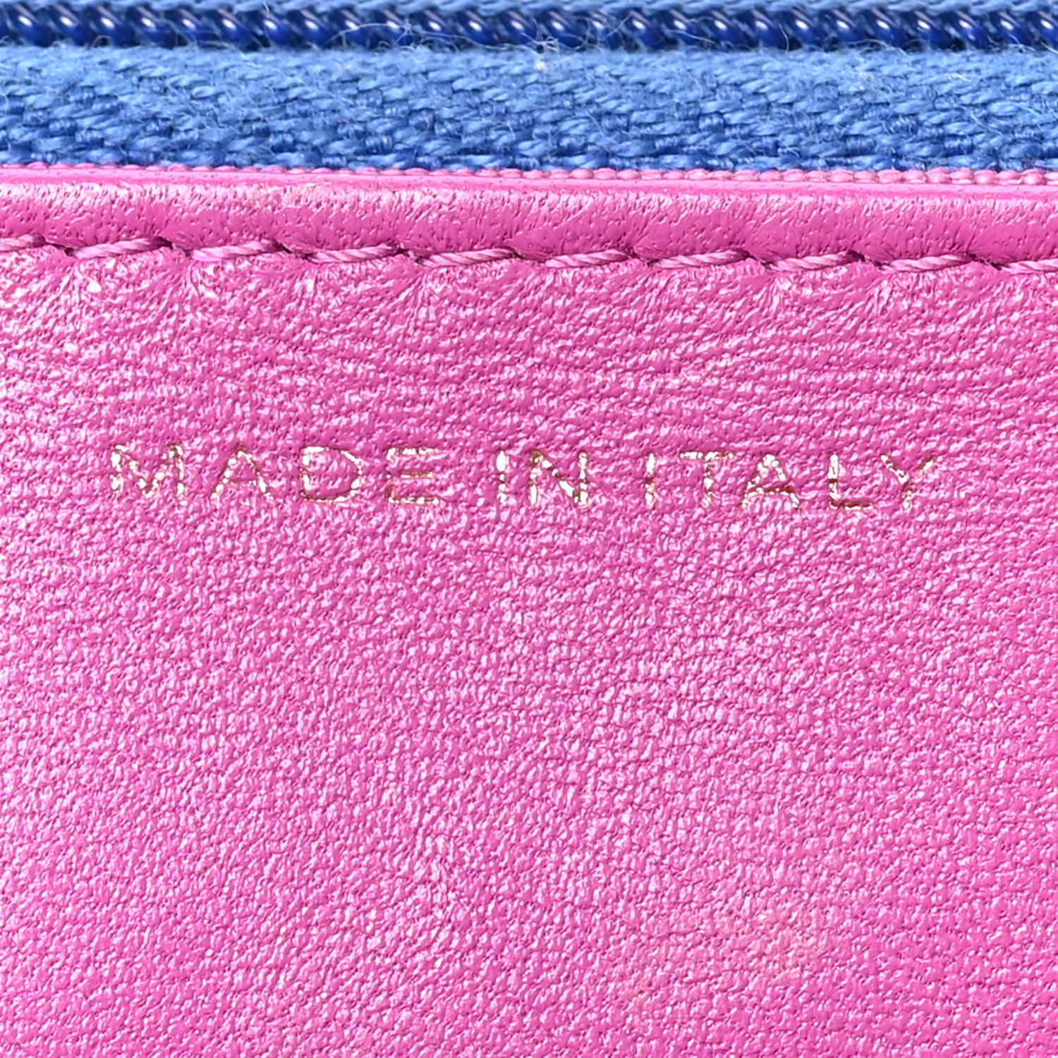 Chanel Lambskin Quilted Wallet On Chain WOC Dark Blue Pink 8 of 10