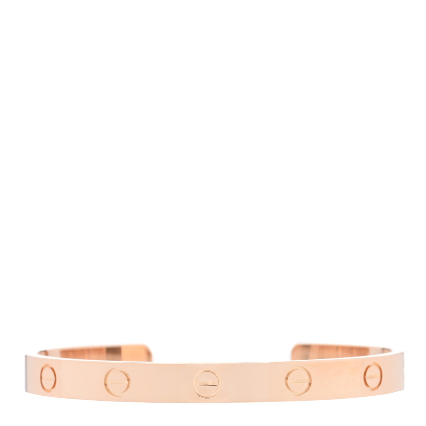 18K Pink Gold LOVE Cuff Bracelet 17
