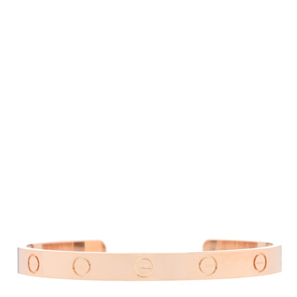 Cartier 18K Pink Gold LOVE Cuff Bracelet 17 1 of 3