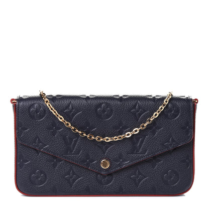Louis Vuitton Empreinte Pochette Felicie Chain Wallet Marine Rouge 1 of 6