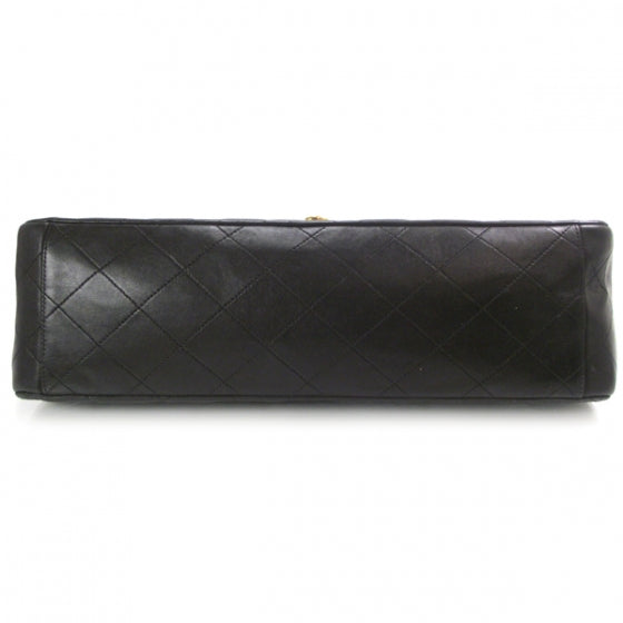Lambskin Jumbo Flap Black