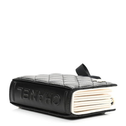 Chanel Lambskin Quilted Book Card Holder on Chain Black 3 of 11