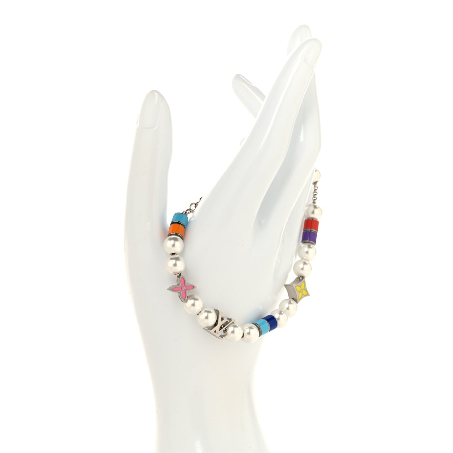Monogram Flower Pearl Party Bracelet