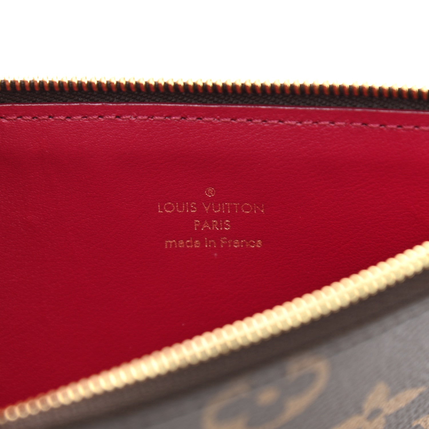 Louis Vuitton Monogram Felicie Chain Wallet Zippered Insert Fuchsia 6 of 6
