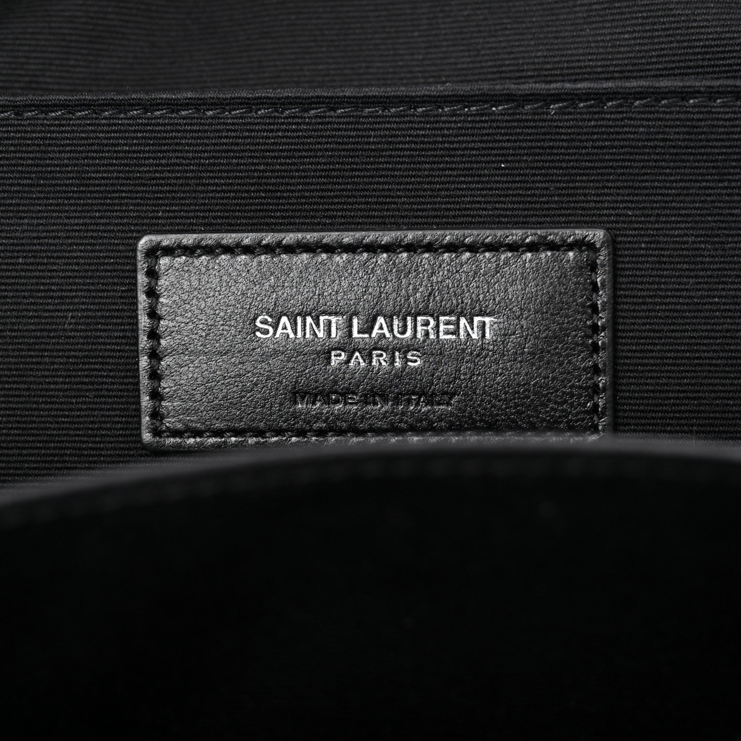 Saint Laurent Calfskin Matelasse Chevron Cassandre Monogram Document Holder Coal 6 of 9