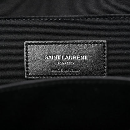 Saint Laurent Calfskin Matelasse Chevron Cassandre Monogram Document Holder Coal 6 of 9