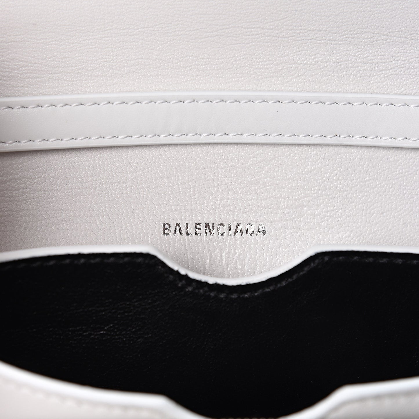 Shiny Box Calfskin Small B Bag White