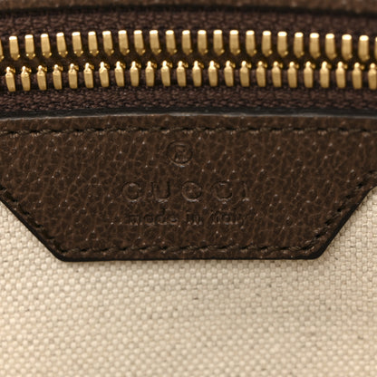 Gucci Monogram Jumbo GG Textured Dollar Calfskin Web Messenger Shoulder Bag Camel Ebony New Acero 6 of 16