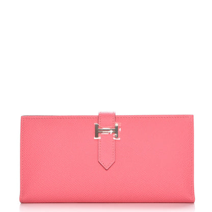 Hermes Epsom Bearn Gusset Wallet Rose Azalee 1 of 8