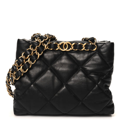 Chanel Lambskin Quilted Small Shopping Bag Black 1 of 11