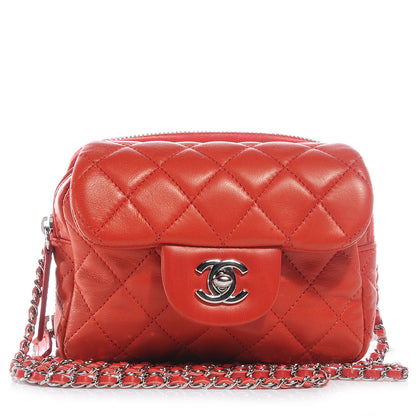 Chanel Lambskin Quilted New Mini Flap Red 1 of 9