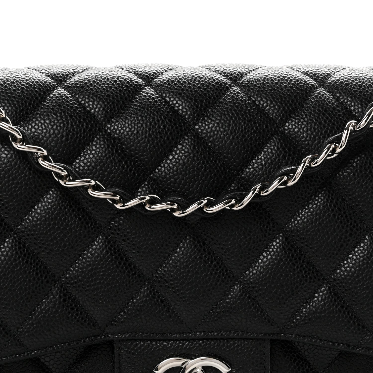 Chanel Caviar Quilted Jumbo Double Flap Black 8 of 11
