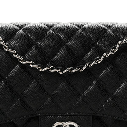 Chanel Caviar Quilted Jumbo Double Flap Black 8 of 11