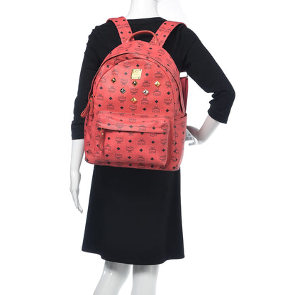 MCM Visetos Medium Sprinkle Stud Stark Backpack Corail 2 of 13
