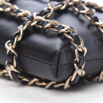 Chanel Lambskin Tech Me Out Clutch With Chain Black 10 of 12