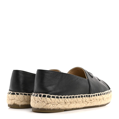 Chanel Lambskin CC Espadrilles 36 Black 5 of 11
