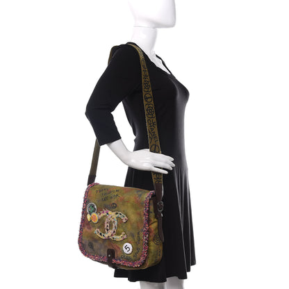 Chanel Washed Toile Graffiti On The Pavements Messenger Khaki Multicolor 2 of 10