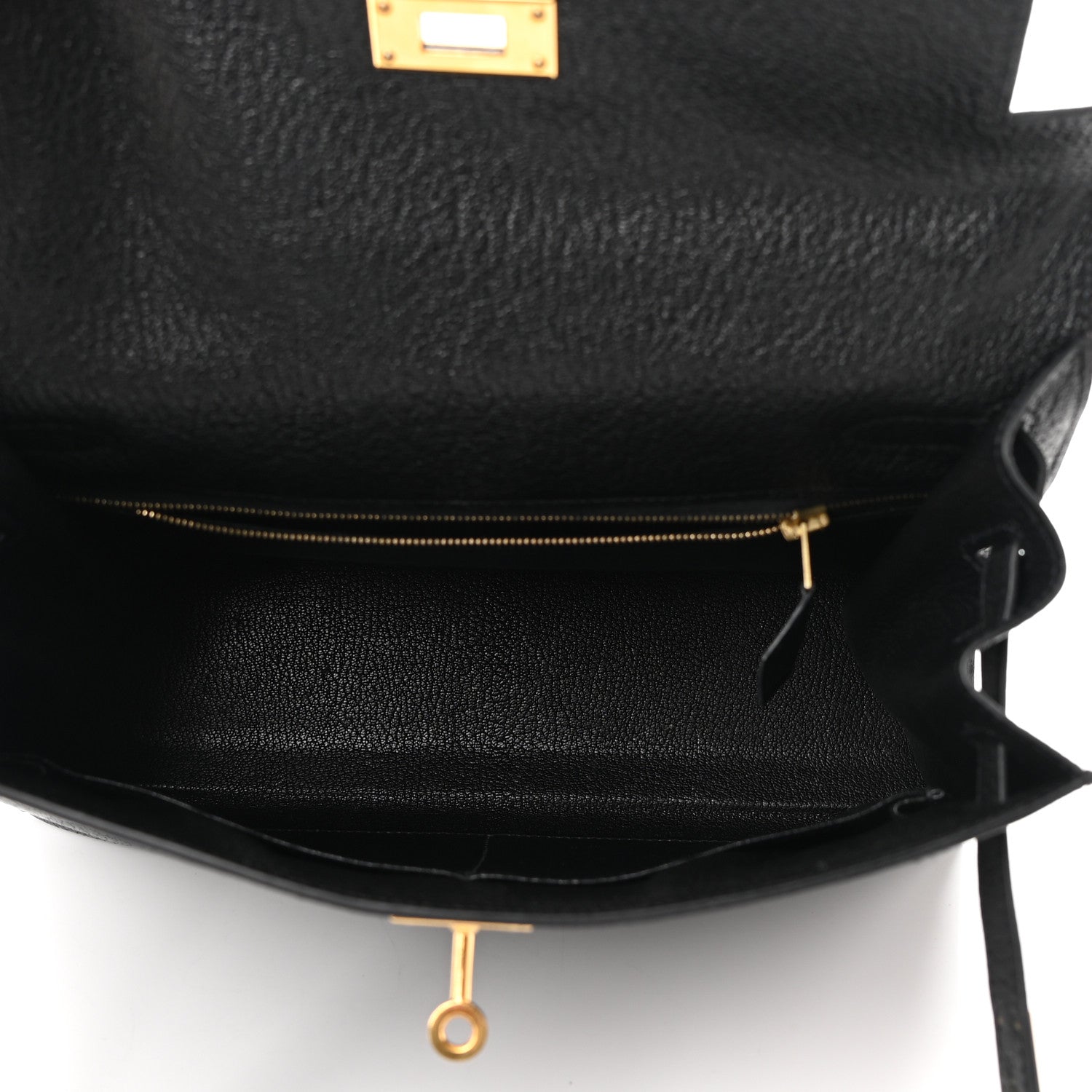 Hermes Chevre De Coromandel Kelly Sellier 28 Black 5 of 10