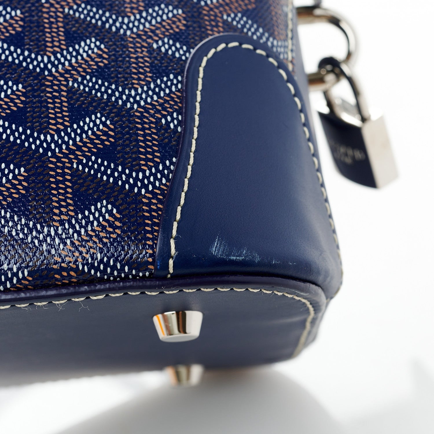 Goyard Goyardine Sac Vendome PM Navy 11 of 12