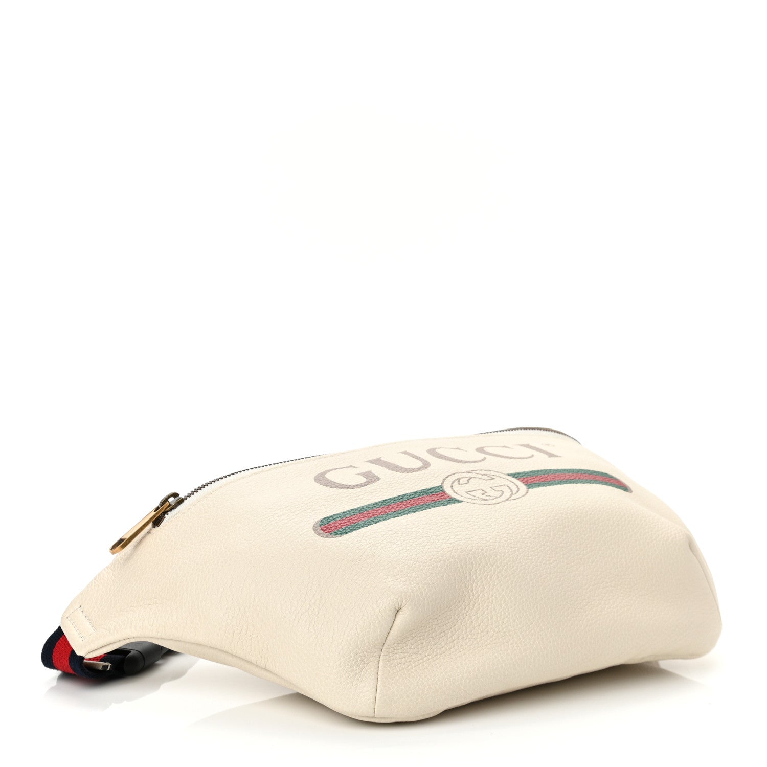 Gucci Grained Calfskin Logo Belt Bag White 4 of 10