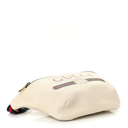 Gucci Grained Calfskin Logo Belt Bag White 4 of 10