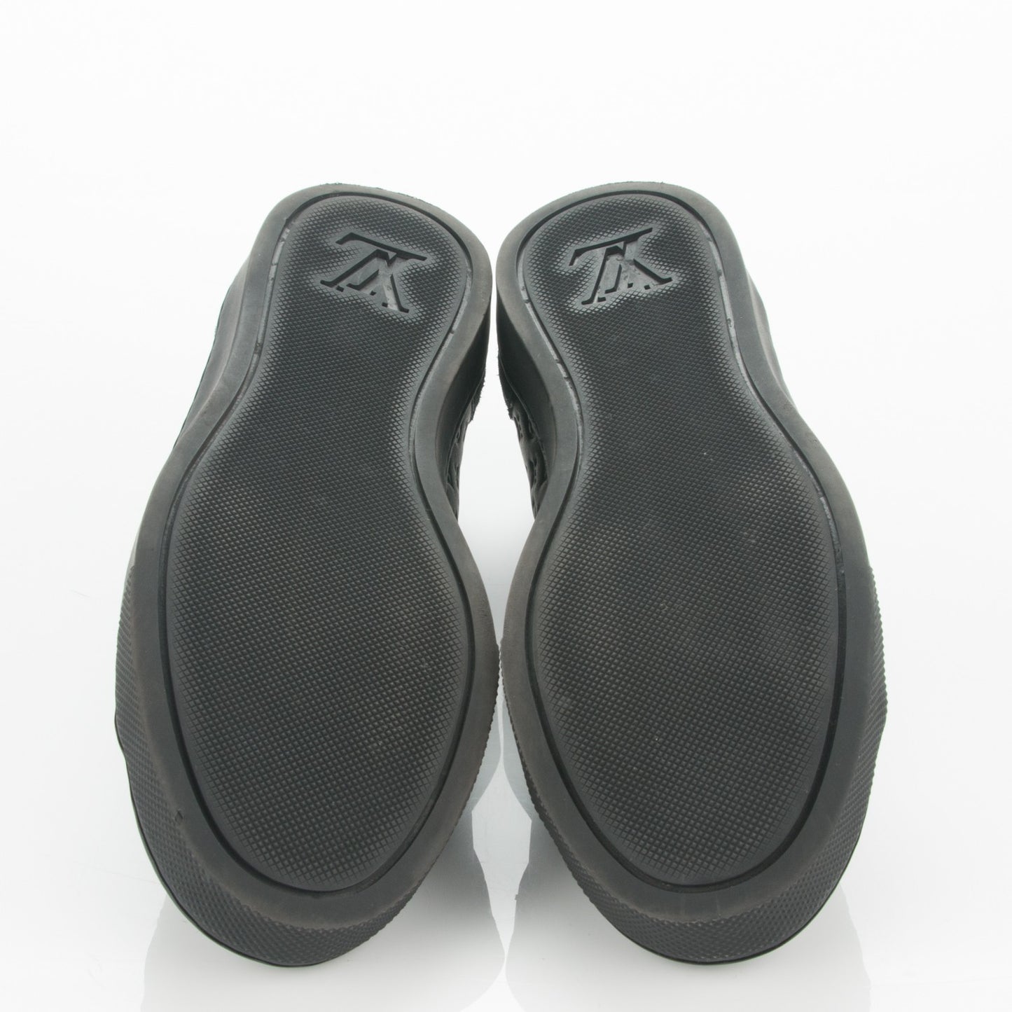 Calfskin Embossed Monogram Punchy Sneakers 35 Black