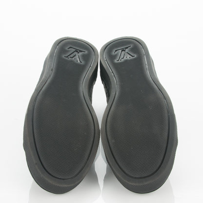 Louis Vuitton Calfskin Embossed Monogram Punchy Sneakers 35 Black 5 of 6