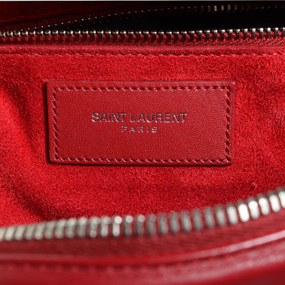 Saint Laurent Calfskin Studded Classic Duffle 6 Red 6 of 8